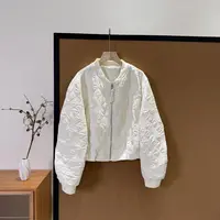 喜樂  2025棒球领菱格绗线拼接毛巾棉夹棉棉服外套早冬季新款女士