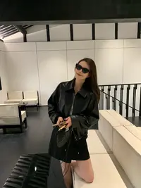 BIG WHITE REMADE“月光流萤”极简感轻奢绵羊皮皮衣外套2M829