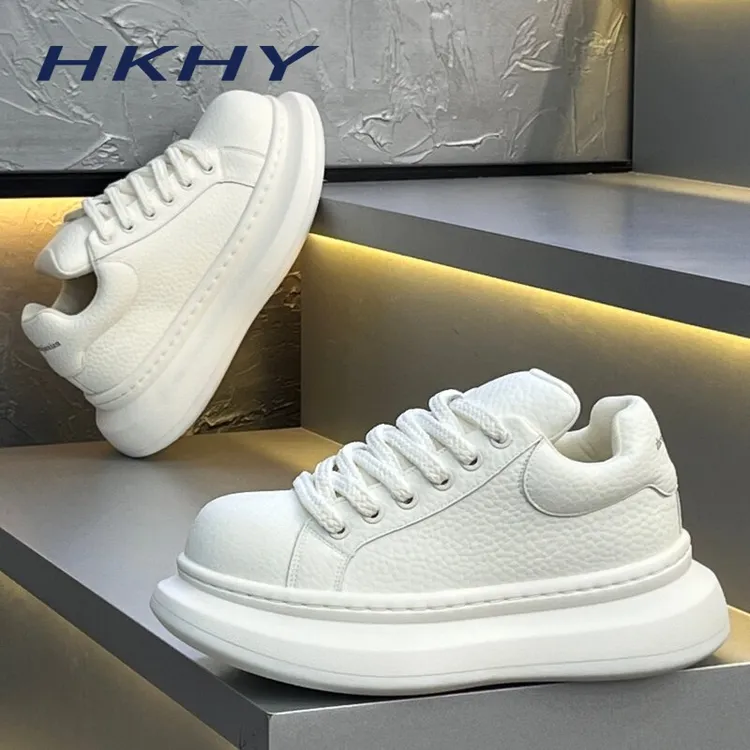 HKHY厚底增高男板鞋2026新款运动小白鞋时尚百搭休闲鞋