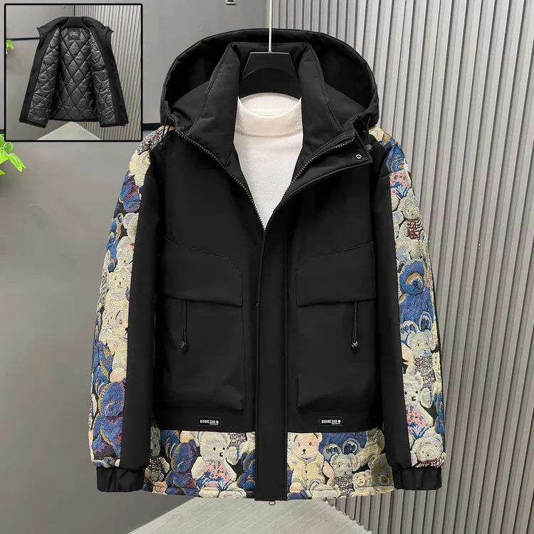 300斤秋冬季大码棉衣男连帽工装薄款棉袄外套加肥加大青少年棉服