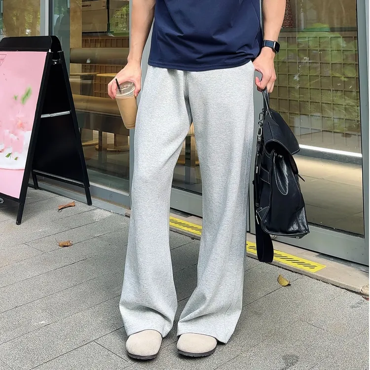 BST 弯刀拼接卫裤宽松阔腿针织运动休闲长裤lulu scuba