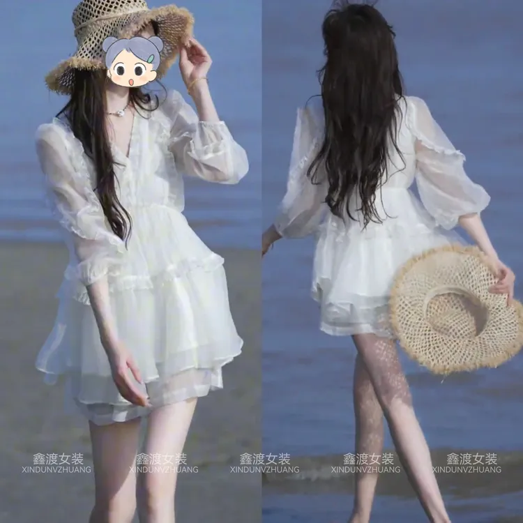 2025夏季新款时尚显瘦气质女士网红洋气两件套百搭款D21460