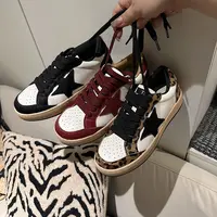 TS休闲鞋新款时尚休闲百搭软底厚底豹纹马毛板鞋