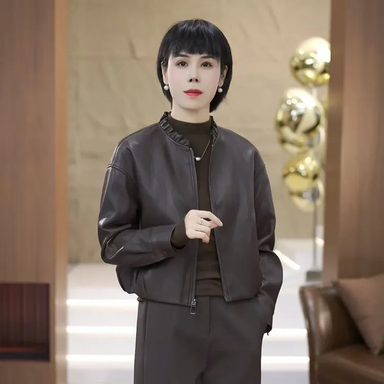 【渲渲推荐】QQ-915-1秋季时尚百搭轻奢休闲皮衣