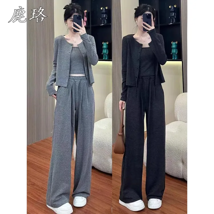 卫衣运动吊带套装女秋季2025新款氛围高级感韩系流行穿搭一整套装