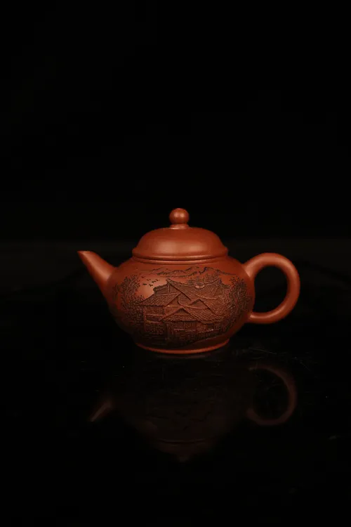 【风】《水韵江南》四号井底槽青水平壶纯手工150cc