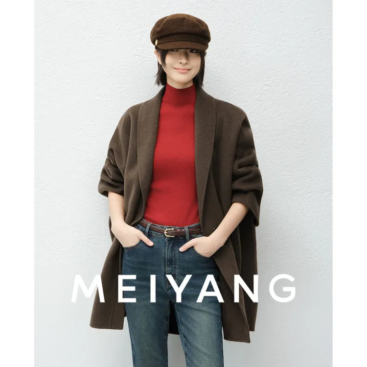 美洋MEIYANG狄安娜二号羊毛大衣【商场同款】一手长外套