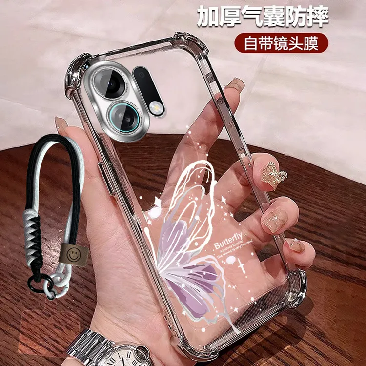 轻奢蝴蝶适用oppok13turbopro手机壳四角防摔 K13Turbo带镜头膜女