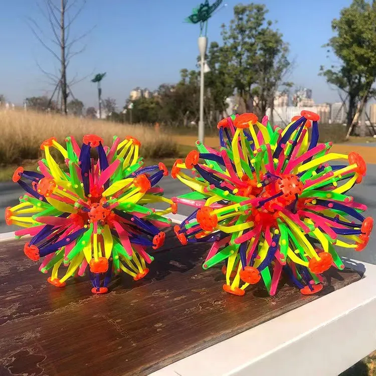 魔术伸缩球玩具男孩宝宝女变形球弹力球百变收缩花球亲子互动