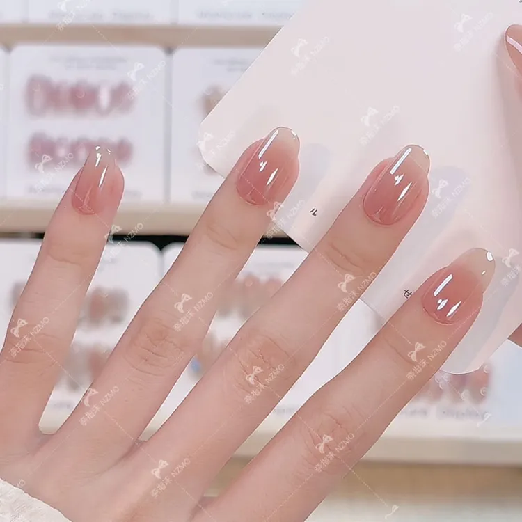 【三千瓦小灯泡】裸色中长款穿戴甲纯手工美甲可拆卸甲片日常显白