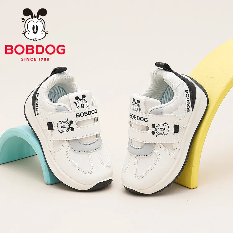 Bobdog/巴布豆童鞋宝宝0-3岁机能学步鞋男春秋款小白鞋软底婴儿鞋