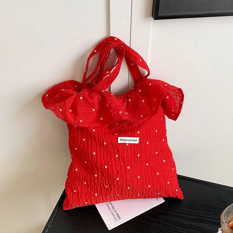 ins潮流休闲托特包2025春季新款韩版时尚波点大容量单肩包腋下包