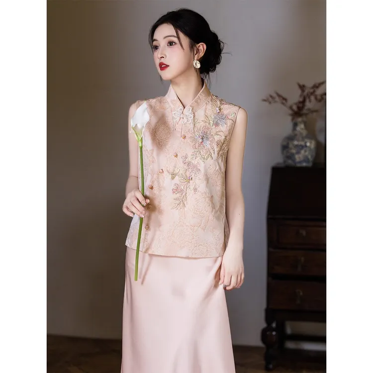 新中式敬酒服2025新款新娘结婚订婚礼服女中国风旗袍粉色套装晨袍