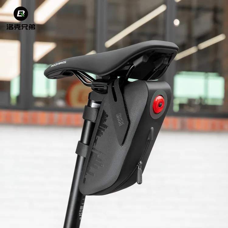 洛克兄弟自行车防水尾包带尾灯山地公路车骑行鞍座包刹车感应夜骑
