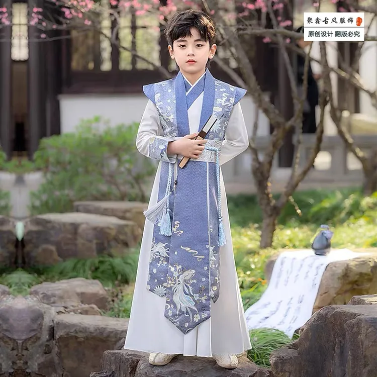 【原创星华】中国风儿童汉服夏季汉服古装高端国风唐装套装演出服