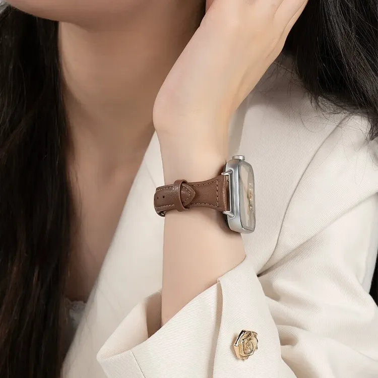 适用vivo watch gt表带iqoo watch gt真皮小蛮腰手表腕带小众女生