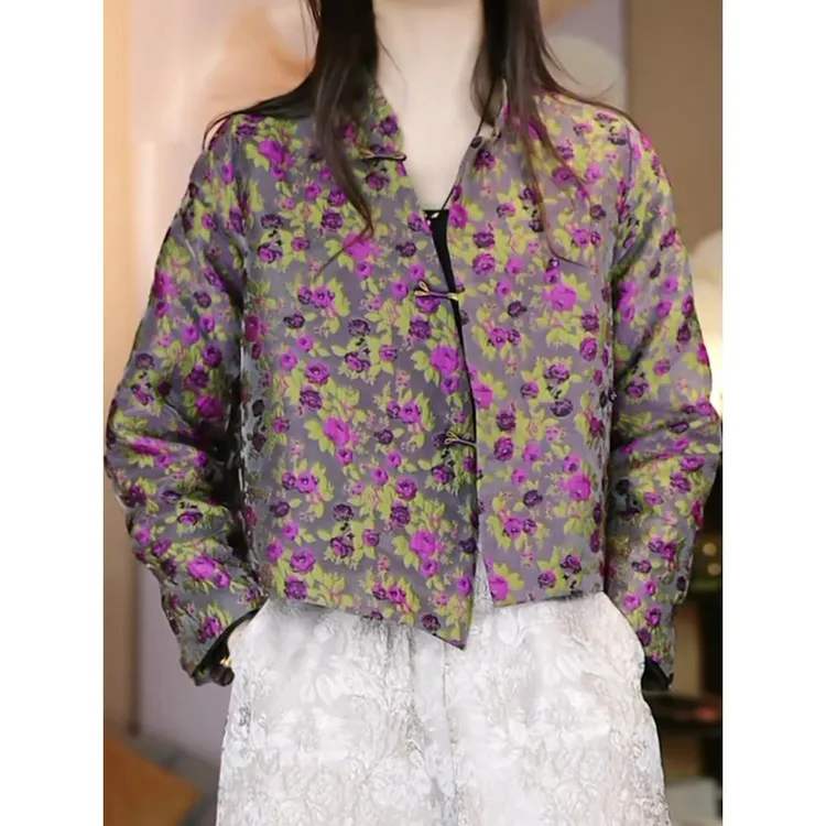 1348新中式国风外套国风女装高级感上衣大码遮肚子气质百搭短外套