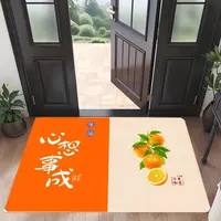 A145【60*90cm】硅藻泥入户门垫喜庆玄关厨房浴室防滑免洗地毯