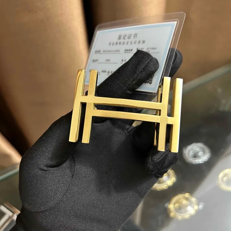 新款皮带扣头男士18k镀金工字扣H扣女士腰带扣头3.8配件3.2卡扣