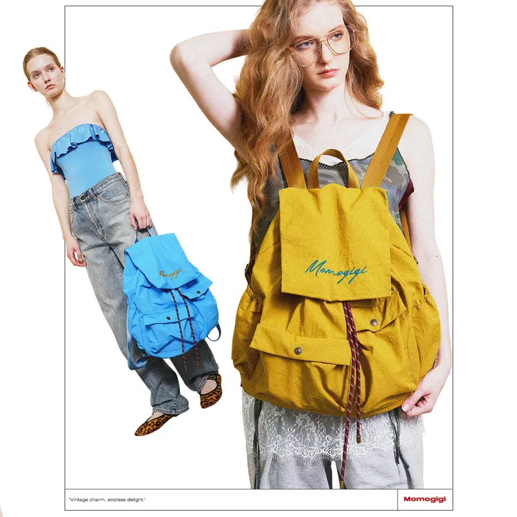 Momogigi 冒险之旅 原创设计进口防泼水尼龙布男女同款双肩包背包