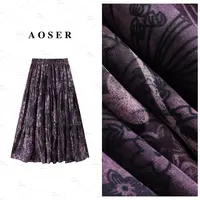 AOSER时尚日常百搭宽松显瘦遮肉中腰碎花轻熟风半身裙女装2755
