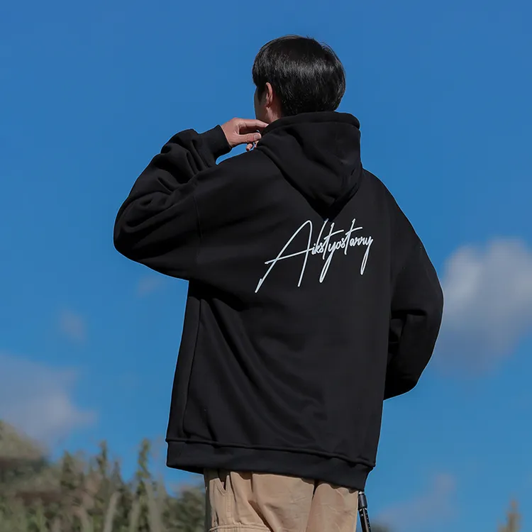 特大码80-300斤连帽卫衣男款秋冬季加厚美式潮牌2025新款上衣外套