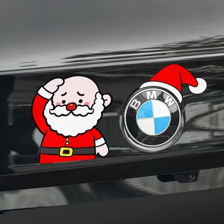 圣诞帽磁吸车贴汽车车贴通用节日车标贴氛围装饰个性创意潮玩礼物