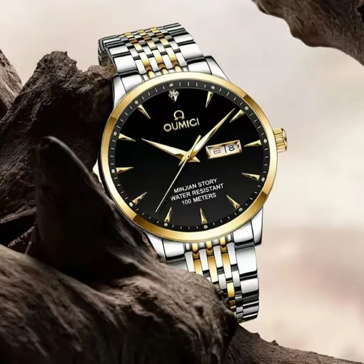 OUMICI欧米-专柜正品经典夜光防水奢华超薄男士手表全自动腕表