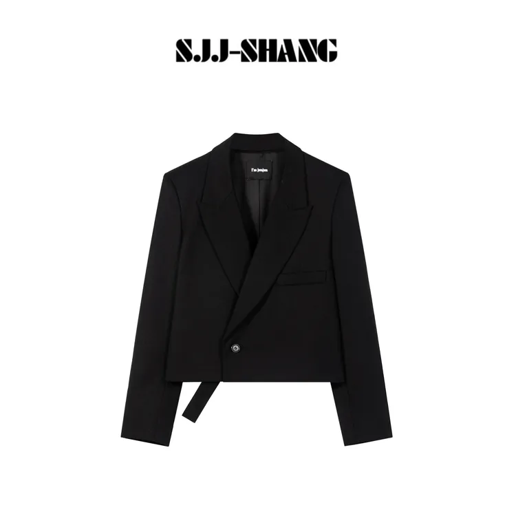 SJJ-SHANG【典范】经典英伦风羊毛混纺设计感轻奢西装套装q135655p