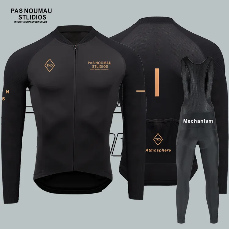 PAS男士夏季长袖自行车男户外骑行服薄款套装透气速干服装牛奶丝