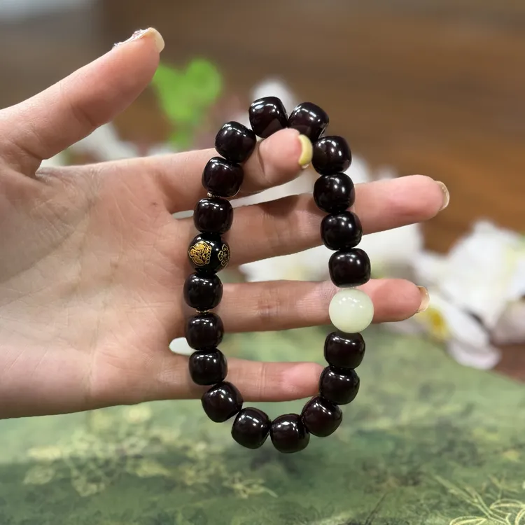  十二生肖老料菩提苹果珠男女款单圈手链文玩手串商品图