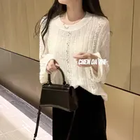 【大只定制】 月光手书 秋冬长袖纯色圆领套头针织衫5QZYY10539