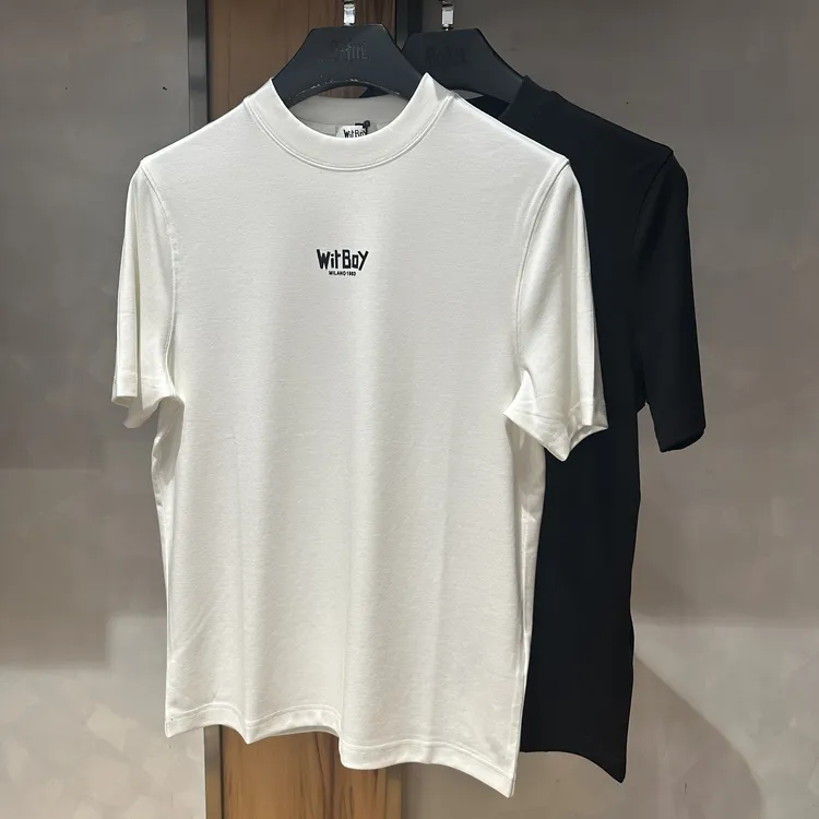 WitBoy圆领短袖夏季简约男士T恤时尚春夏欧若假日风0102857