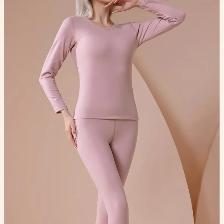 【丽姐家】冬季亲肤女款套装高弹两件套保暖套装