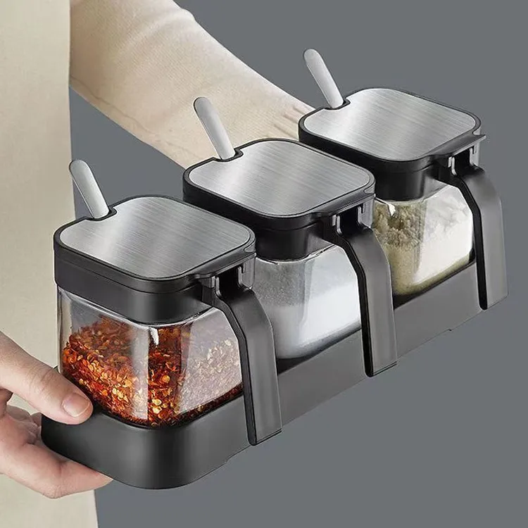 调料盒油壶套装调味大容量厨房家用玻璃调味瓶盐罐收纳调料组合gf