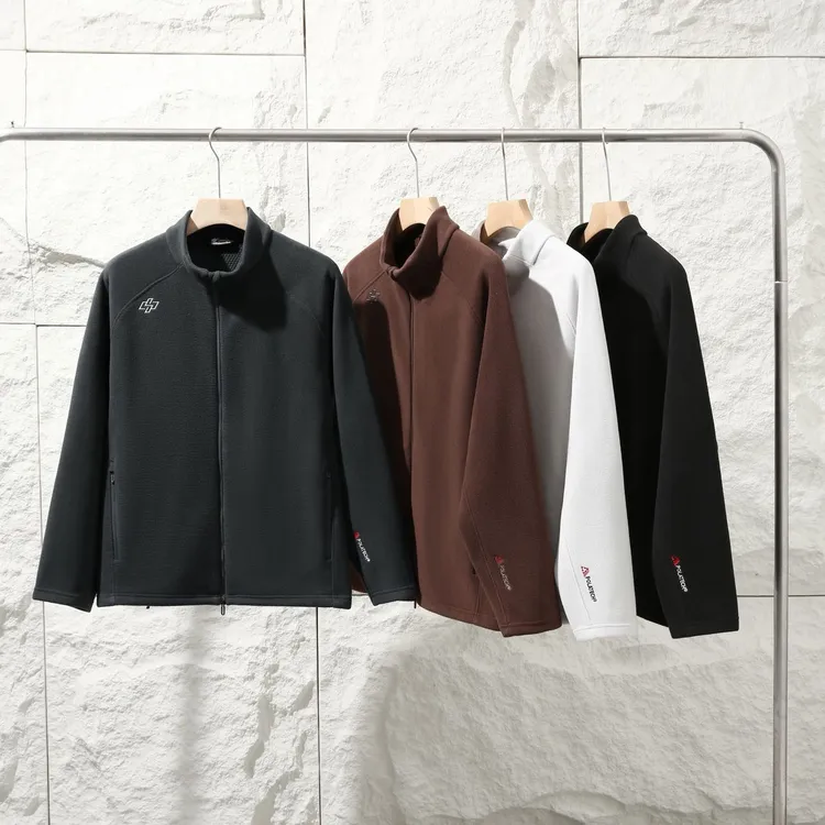 男士立领蜂窝结构暖绒肌理高端秋冬户外抓绒通勤外套Z1864-1713