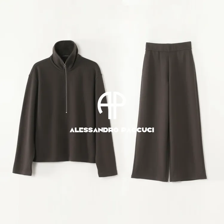 AP洛哥53169TW卫衣/53261KV【休闲系套装】黑标羊毛半拉链卫衣/长裤