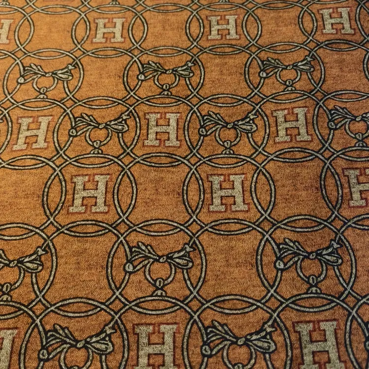 星空绒橙黄色H秋冬打底衫2025针织弹力保暖布内面料