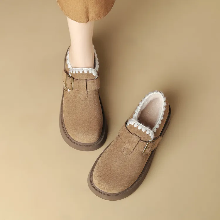 【FOXER】新款勃肯复古港风保暖冬季森系时尚雪地靴棉鞋时尚-W