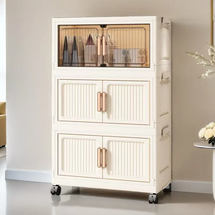 【50CM】可移动儿童收纳柜储物柜床头柜衣柜双开门收纳儿童书柜商品图