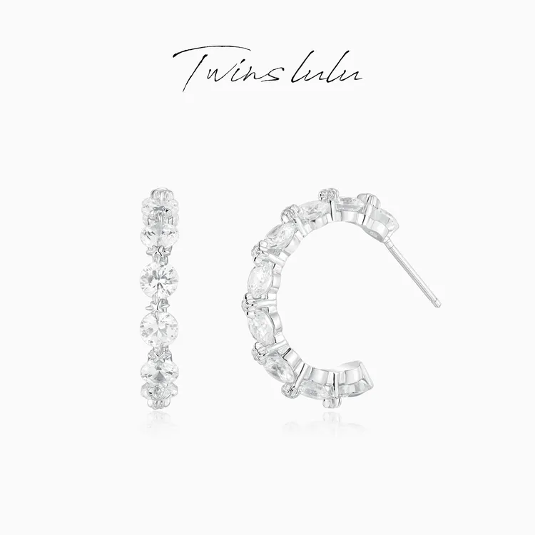 TWINS LULU 镀K金 简约百搭小众高级感轻奢风八芒星耳环TSL3178