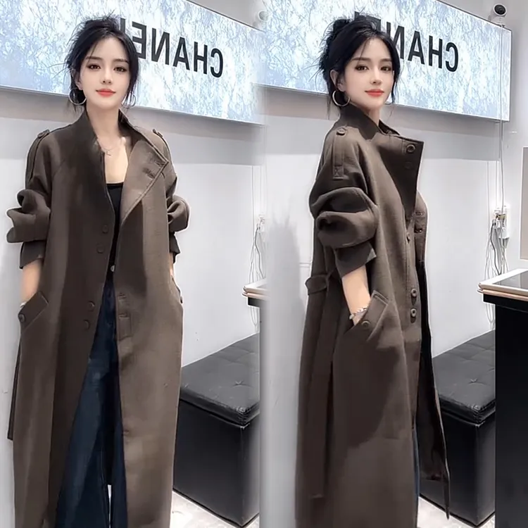 2025秋季新款时尚显瘦气质网红高档洋气女高级百搭宽松大码风衣潮