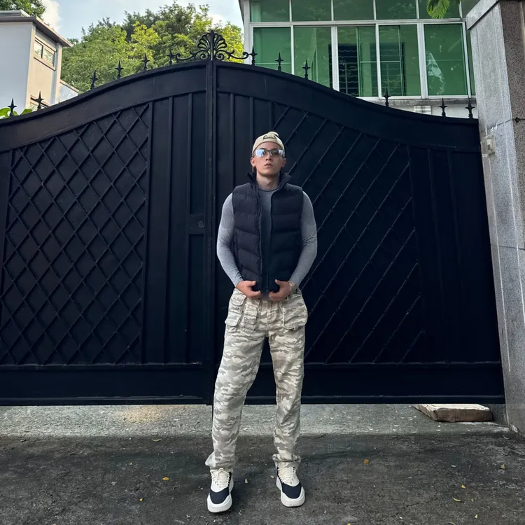 洪合万道P44军裤 水洗棉做旧 多口袋可拆卸 白迷彩工装裤休闲裤男