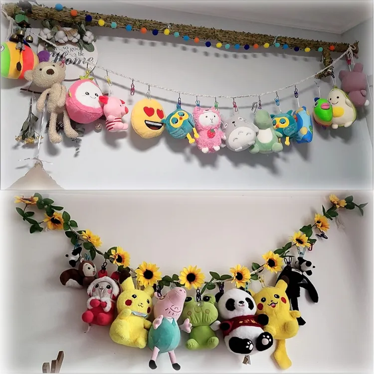挂绳手工编织毛绒玩具钥匙娃娃帽子收纳整理装饰悬挂照片背景墙