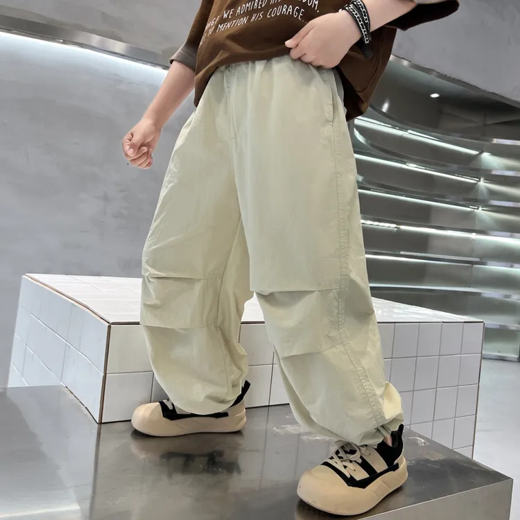 儿童装男童夏装防蚊裤2025新款薄款裤子宽松男孩夏季大童工装休闲