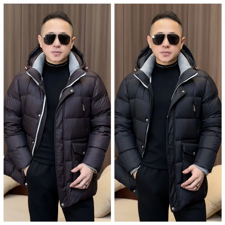 孙先生男装BC同款男士羽绒服一手长连帽鹅绒羽绒服6889