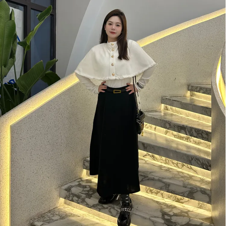 【SLTT】大码微胖炸街毛衣叠穿两件套秋冬2024打底衫时尚洋气套装