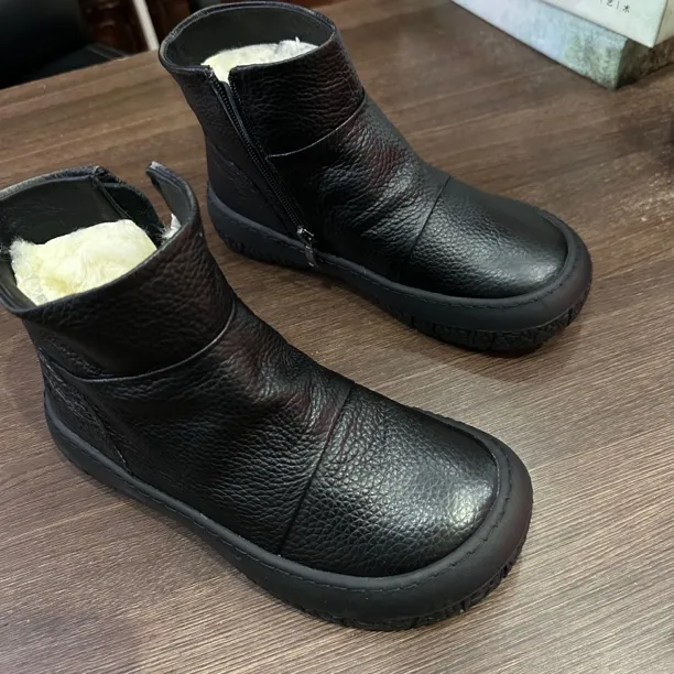 真皮加羊毛同款鞋