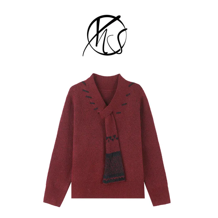 NANJIE/楠姐【吸睛法则】冬季新款节日氛围设计感针织毛衣XNS6780