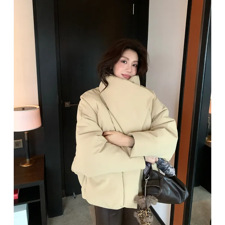 【ALONESAVOR】龍喜儿 缀影 秋冬立领保暖90白鹅绒羽绒服T492